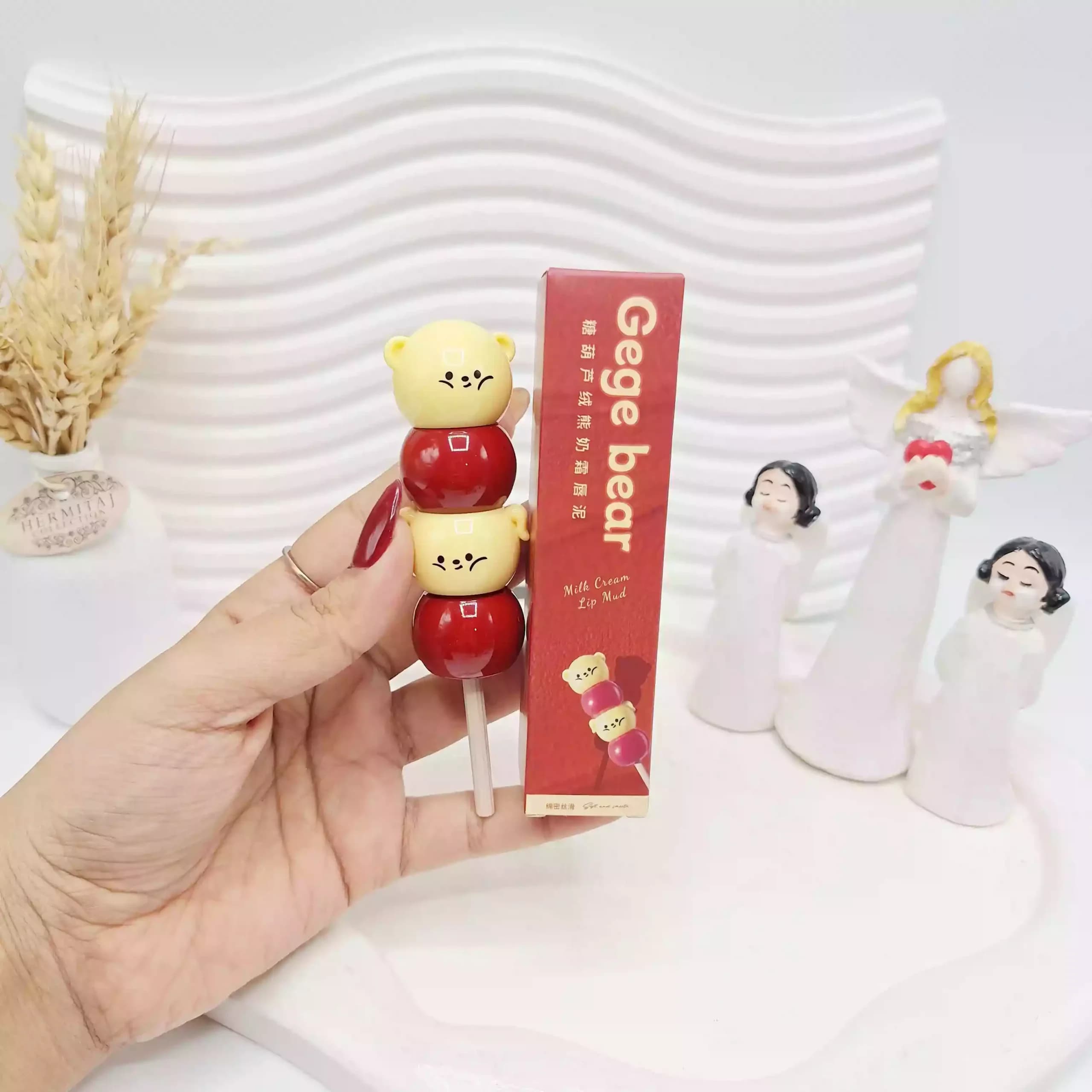 رژلب فانتزی مخملی Gege bear طرح آبنبات — تصویر ۲