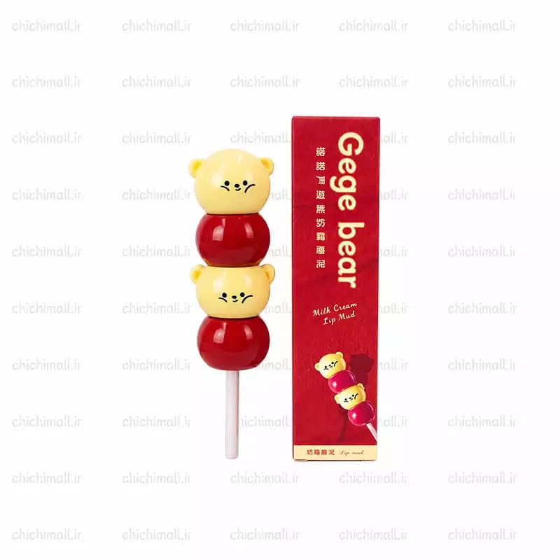 رژلب فانتزی مخملی Gege bear طرح آبنبات