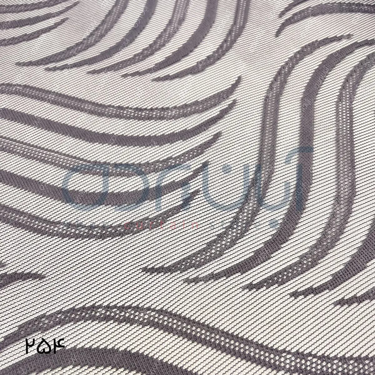 پرده دومکانیزم طرح پترن موج رنگ طوسی — تصویر ۴