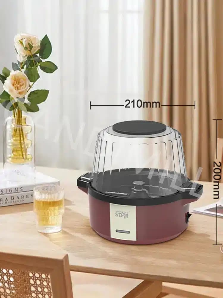 Fabricant électrique de pop-corn à l’huile chaude Machine à pop-corn automatique d’agitation pour les enfants de fête à la maison 2L 220V — تصویر ۴