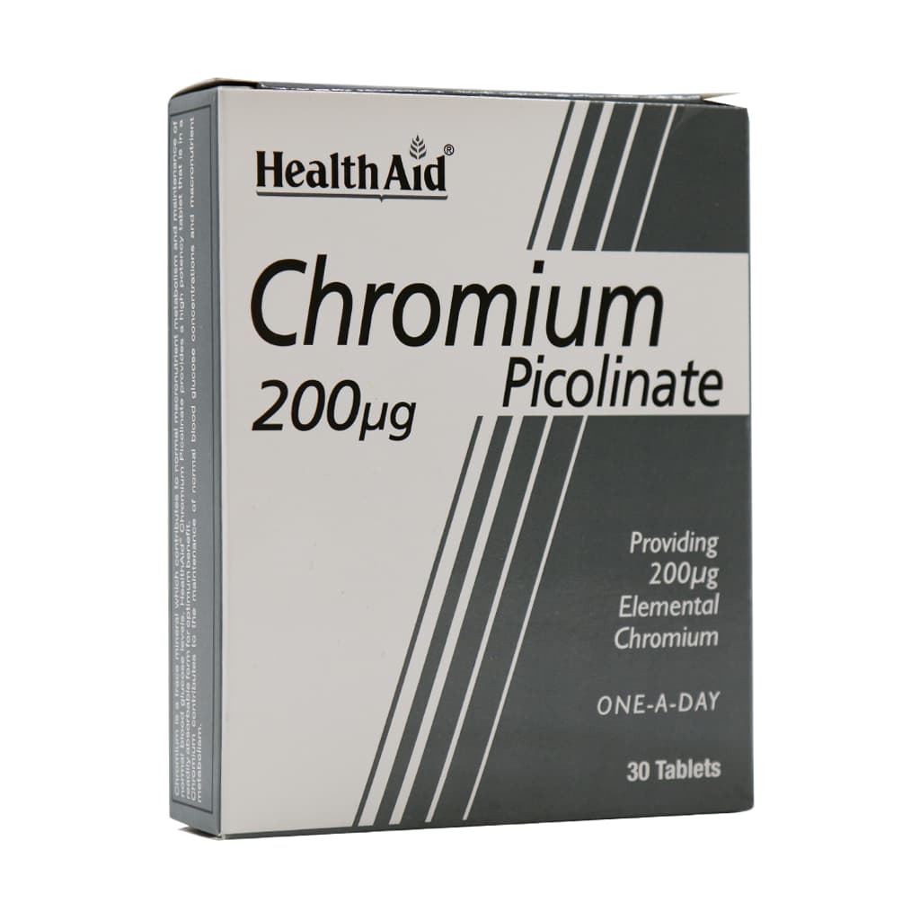 قرص کرومیوم 200 میکروگرم هلث اید 30 عدد | Health Aid Chromium 200 µg 30 Tablets