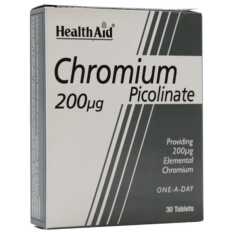 قرص کرومیوم 200 میکروگرم هلث اید 30 عدد | Health Aid Chromium 200 µg 30 Tablets — تصویر ۴