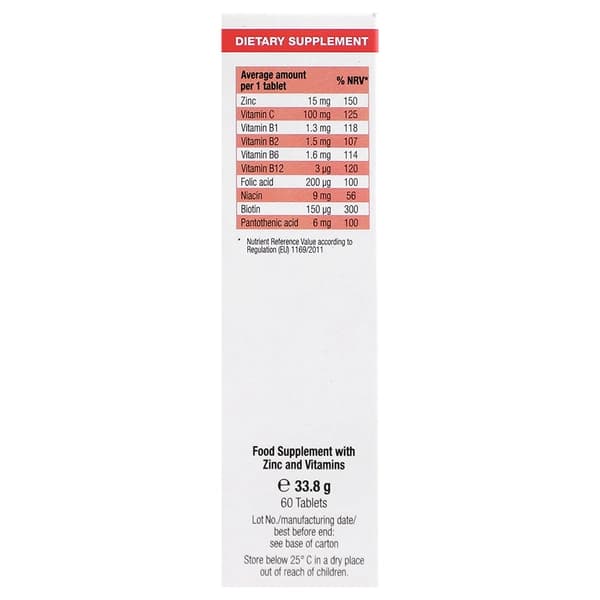زینک پلاس یوروویتال 15 میلی گرم | Eurhovital Zinc Plus 15 mg — تصویر ۳