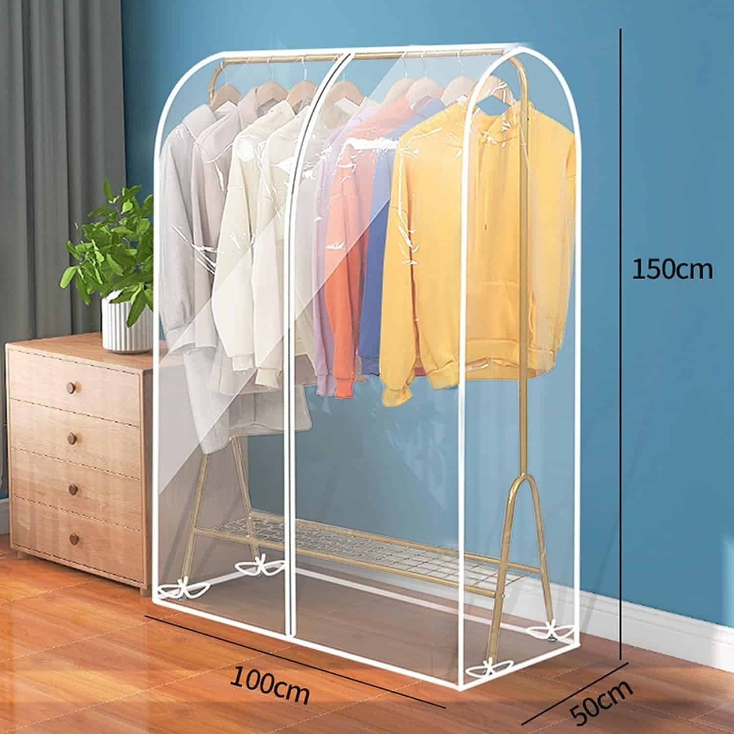 Housses de Vêtements Avec Zip Longues Anti Poussière Etanche Mite Humidité, Housses de Protection Transparente — تصویر ۴