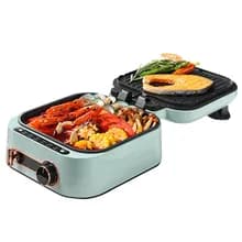 Poêle électrique double face, poêle domestique, poêle chauffante, pizza, tarte, machine de cuisson, pansement, crêpière, barbecue, plaque chauffante, 220V — تصویر ۲