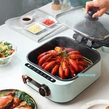 Poêle électrique double face, poêle domestique, poêle chauffante, pizza, tarte, machine de cuisson, pansement, crêpière, barbecue, plaque chauffante, 220V