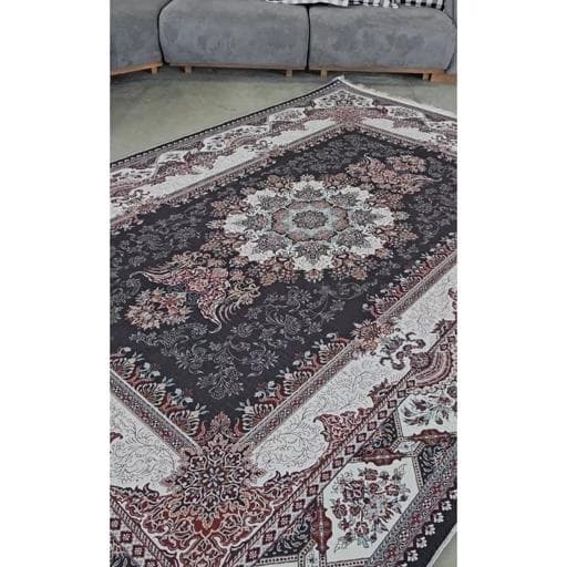 فرش چاپی سنتی مخمل هازان تُرک اعلا با زیره ضد سُر (پس کرایه)