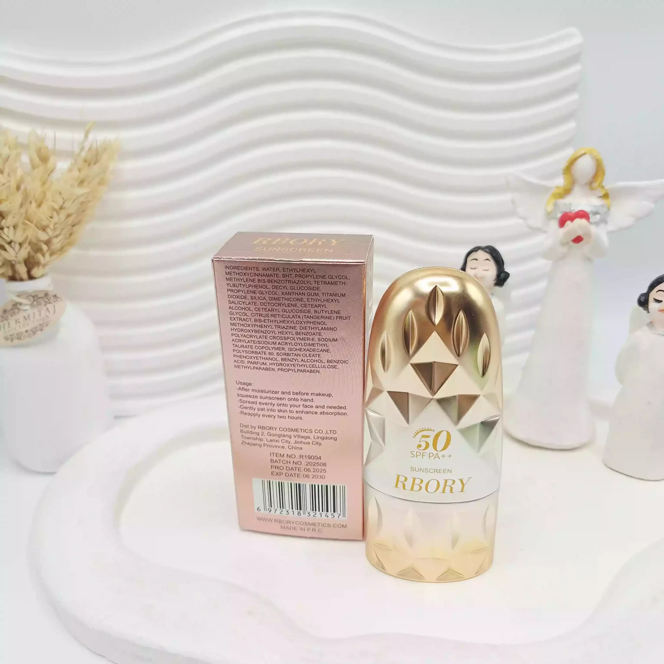 کرم ضدآفتاب RBORY مدل spf 50 بی رنگ حجم 50میل