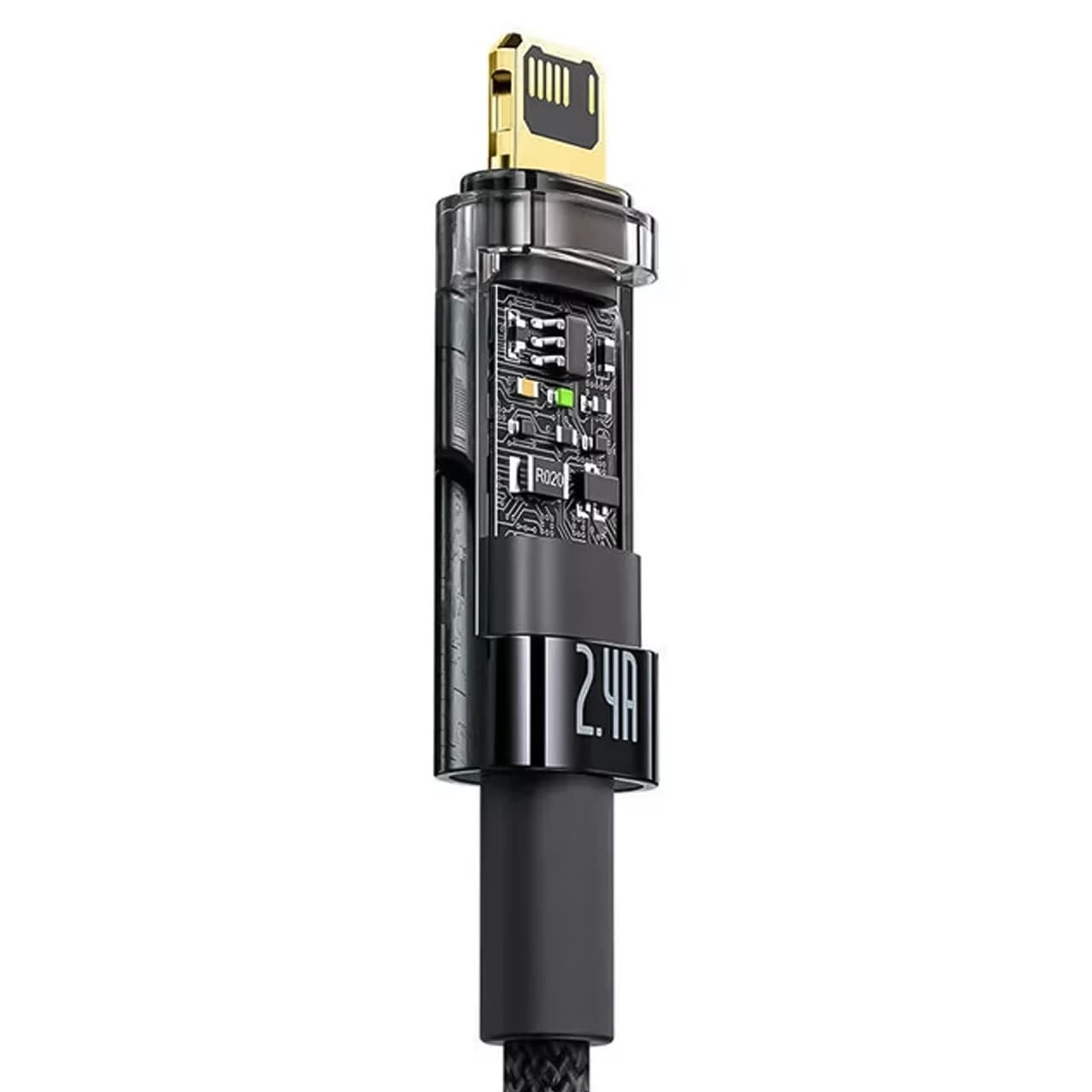 کابل تبدیل USB-A به لایتنینگ هوشمند بیسوس مدل CATS000401 با قابلیت شارژ سریع 2.4 آمپر، قطع خودکار و طول 1 متر — تصویر ۳