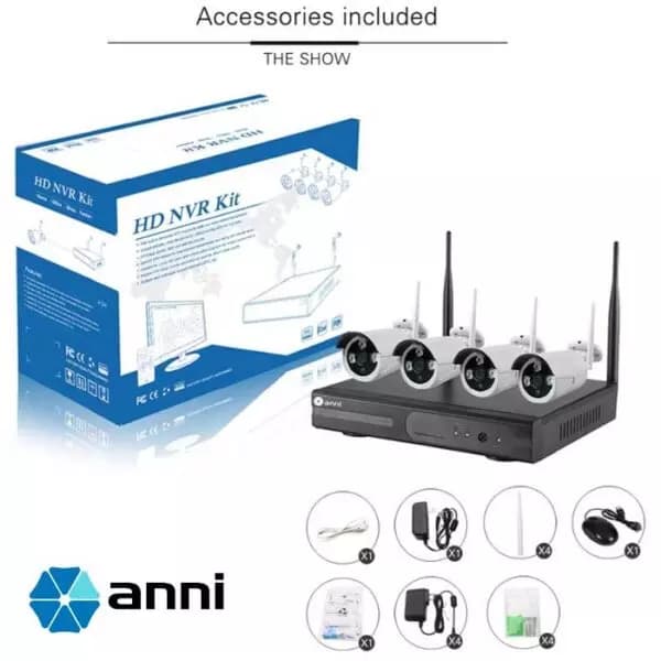 kit de caméra ip sans fil wifi p2p kit NVR 8 CH système de caméra de vidéosurveillance