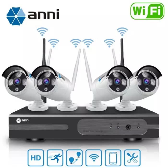 kit de caméra ip sans fil wifi p2p kit NVR 8 CH système de caméra de vidéosurveillance — تصویر ۲