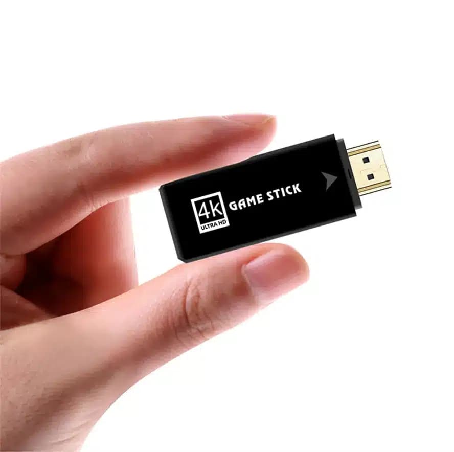 Console de jeu vidéo Stick Lite 4K, 64 Go, 10000 jeux intégrés, console de jeu portable rétro, manette sans fil pour PS1, GBA — تصویر ۴
