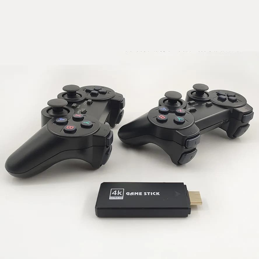 Console de jeu vidéo Stick Lite 4K, 64 Go, 10000 jeux intégrés, console de jeu portable rétro, manette sans fil pour PS1, GBA — تصویر ۷