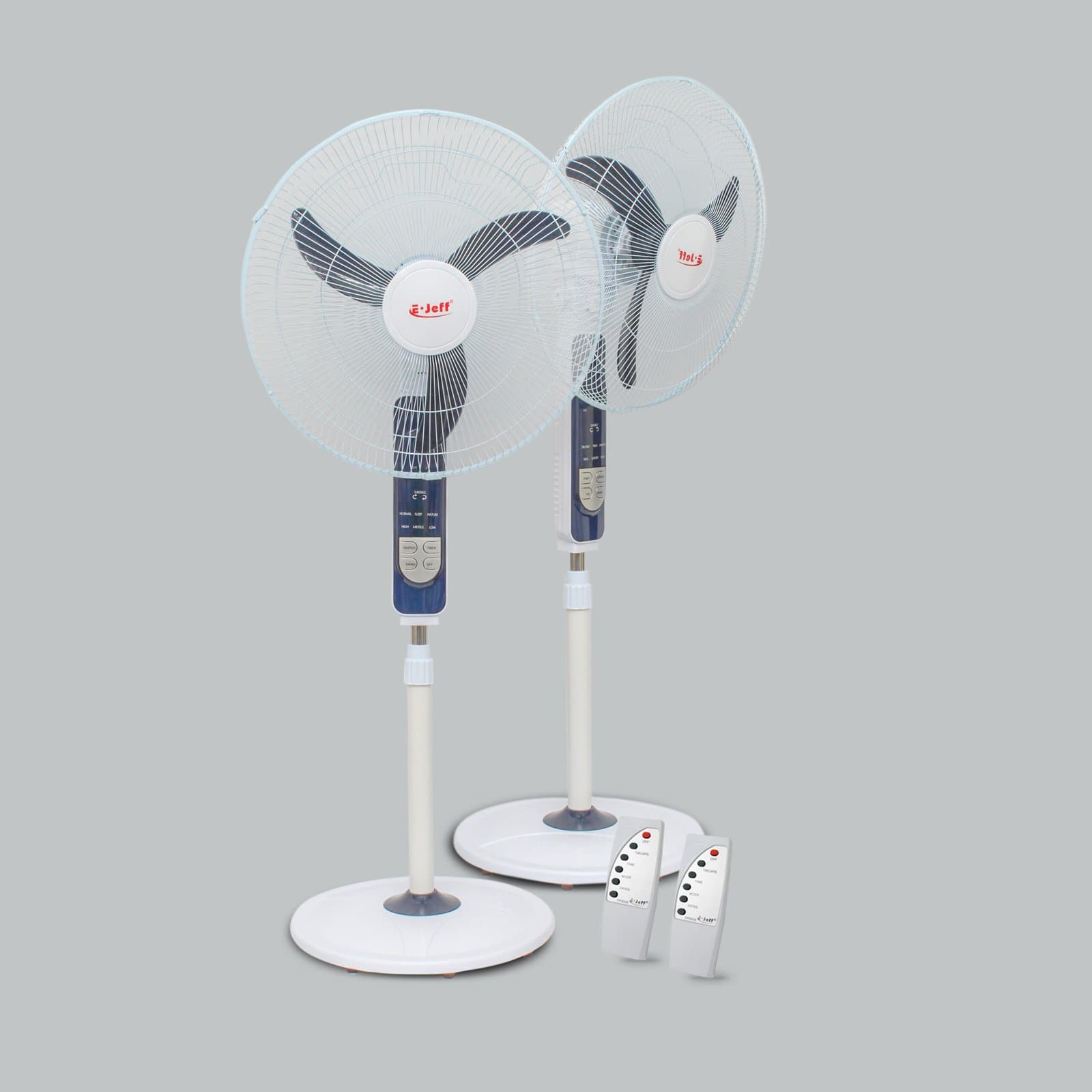 Lot de 2 Ventilateurs Télécommandés Silencieux – EJEFF – Blanc