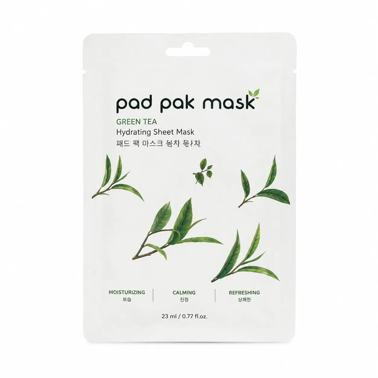 ماسک ورقه ای آبرسان صورت پد پاک Pad Pak مدل چای سبز