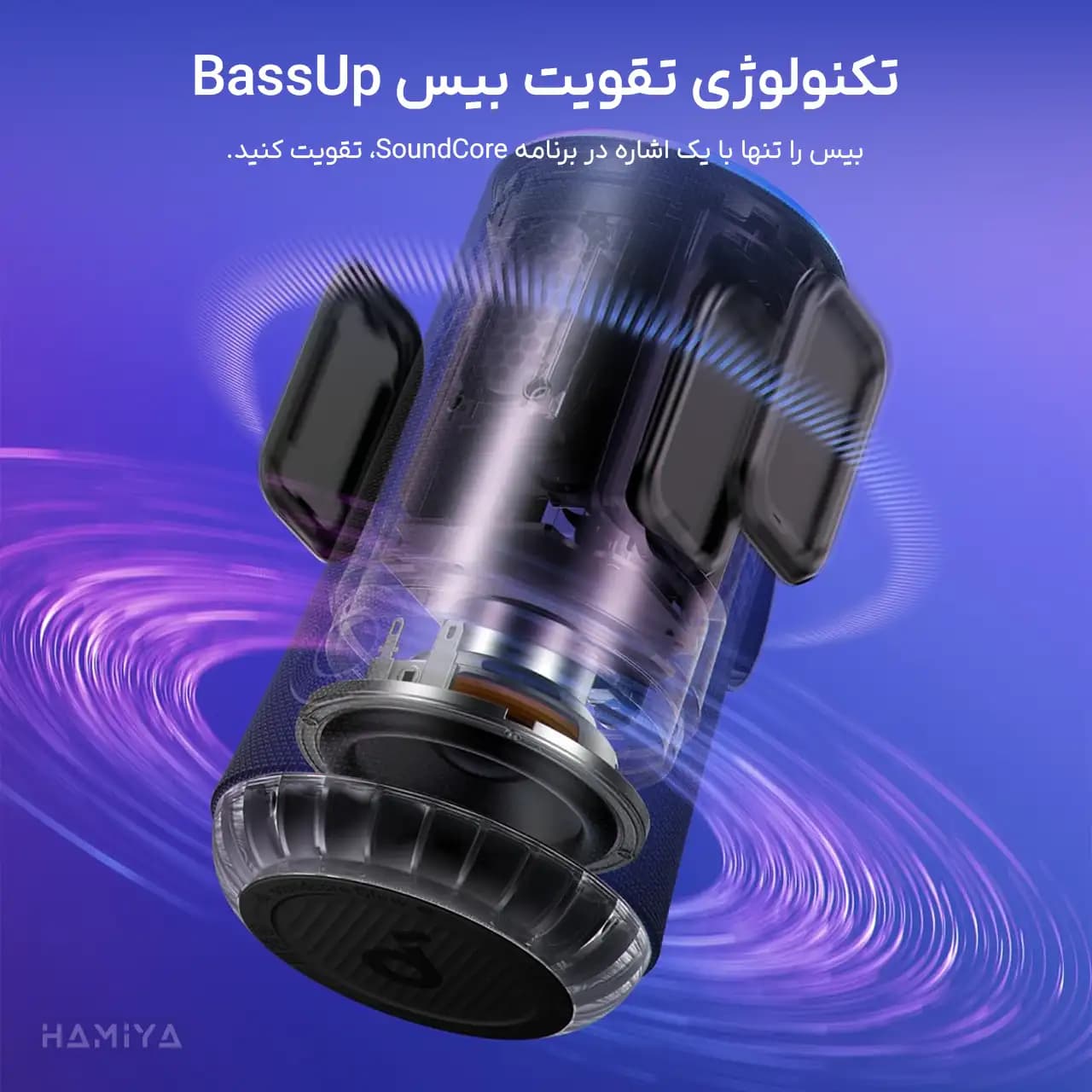 اسپیکر بلوتوثی قابل حمل ساندکور مدل Glow A3166 با توان 30 وات، صدای 360 درجه و عمر باتری 18 ساعت — تصویر ۳