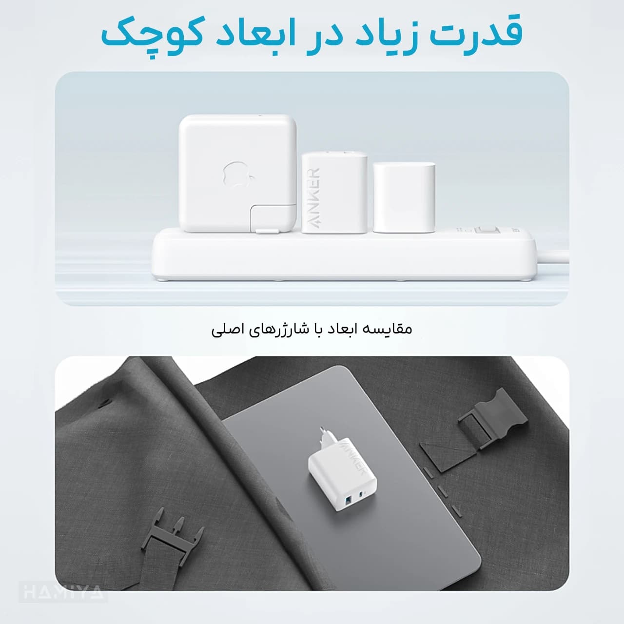 شارژر دیواری انکر مدل B2348 با توان خروجی 20 وات و کابل تایپ سی به تایپ سی با طول 1.5 متر — تصویر ۴
