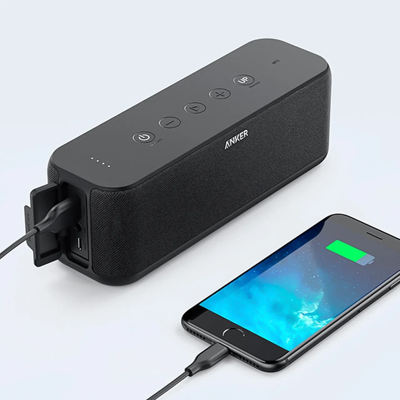 اسپیکر بلوتوثی قابل حمل انکر مدل Soundcore Boost A3145 با توان 20 وات و عمر باتری 12 ساعت — تصویر ۶