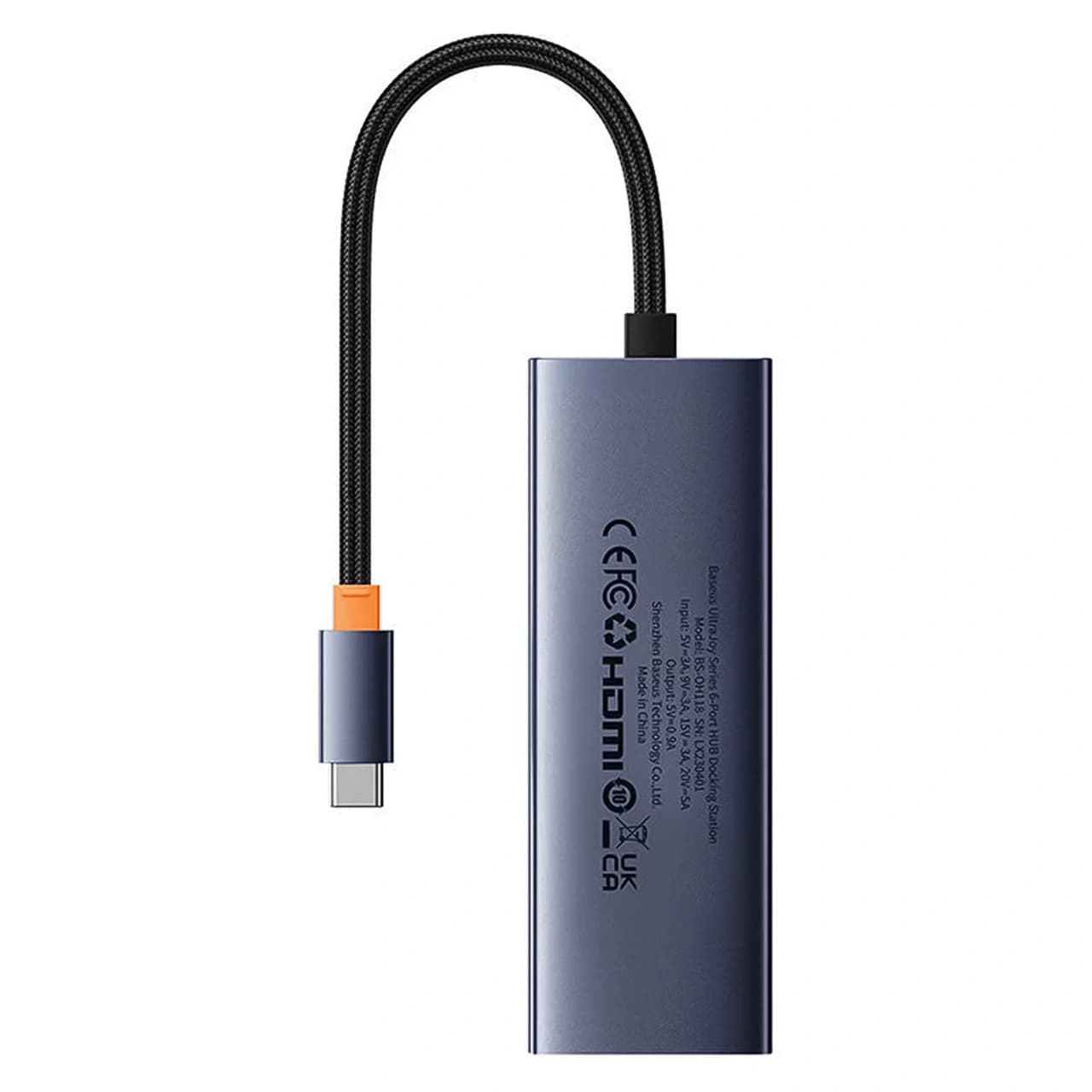 هاب 6 پورت تایپ سی بیسوس مدل BS-OH118 با 4 درگاه USB 3.0، انتقال کیفیت تصویر 4K و درگاه تایپ سی — تصویر ۴