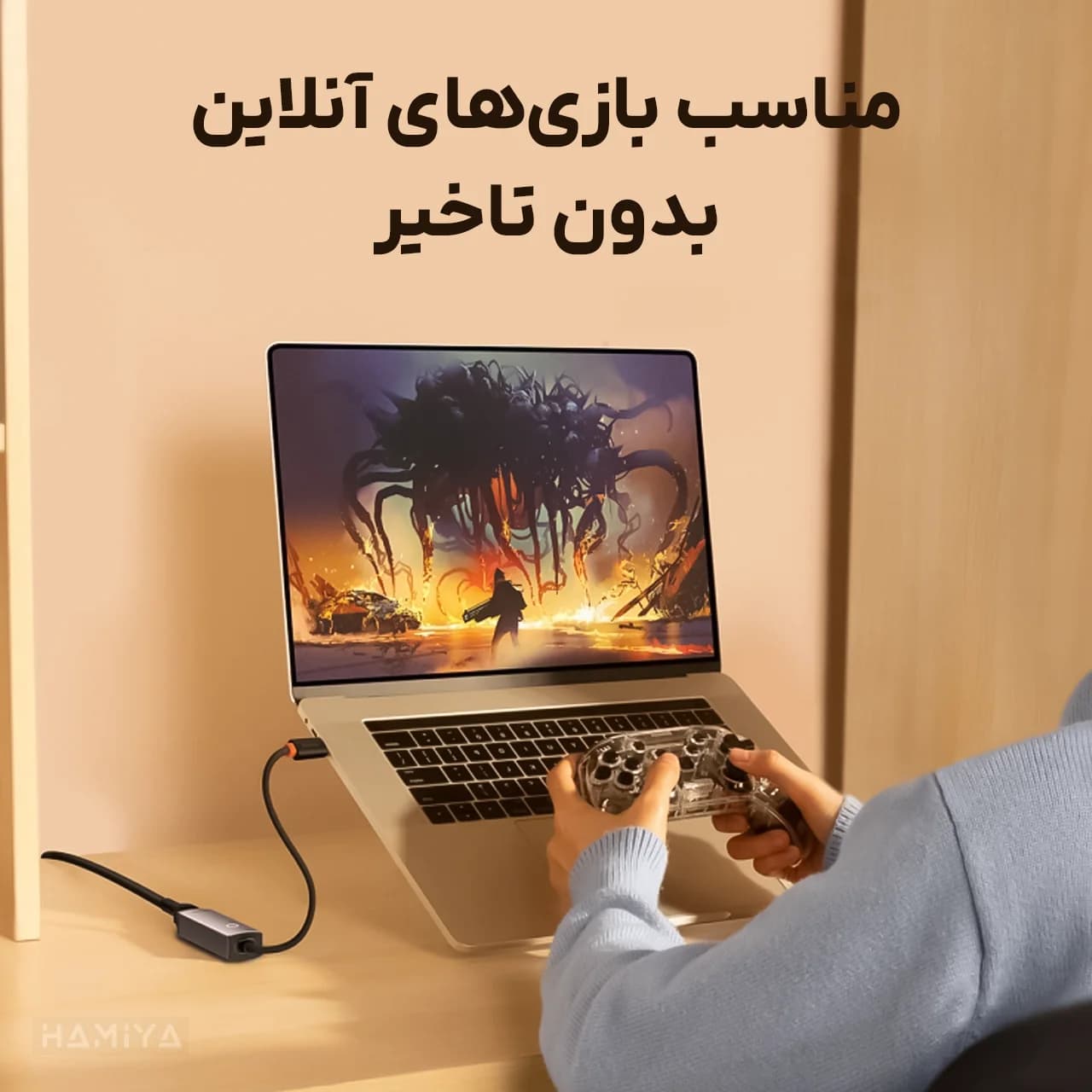 تبدیل تایپ سی به پورت شبکه بیسوس مدل BS-OH004 با طول کابل 20 سانتی متر و سرعت انتقال 1000 مگابیت بر ثانیه — تصویر ۸