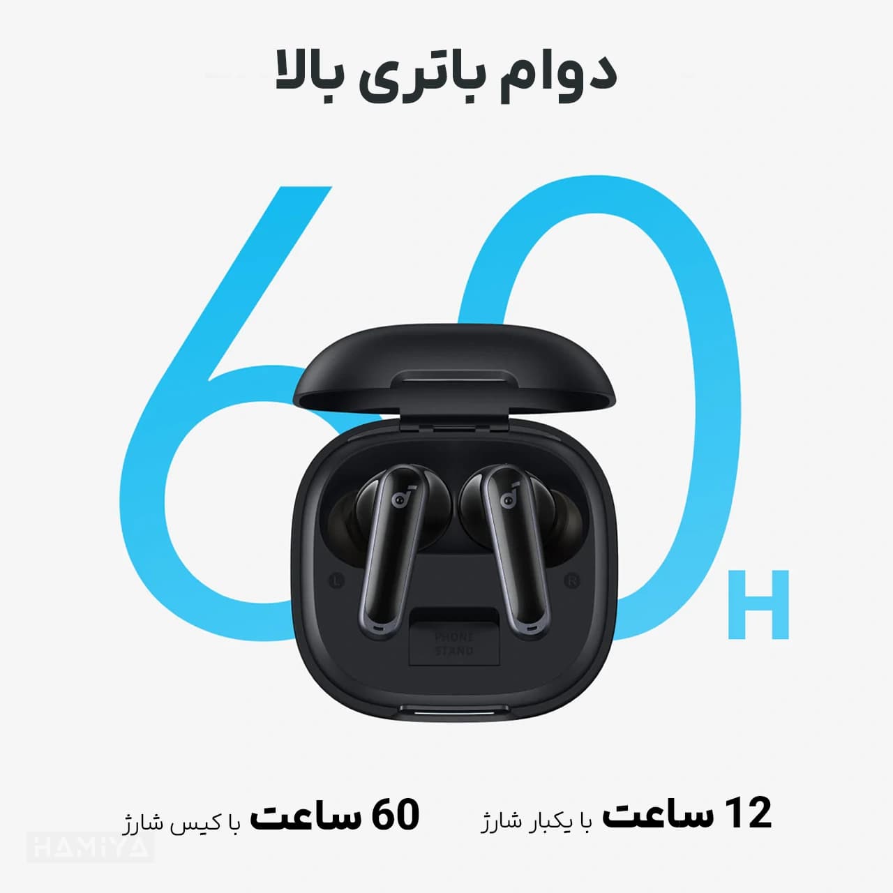 هندزفری بی سیم ساندکور مدل P40i A3955 با عمر باتری 60 ساعت، بلوتوث ورژن 5.3 و قابلیت نویز کنسلینگ — تصویر ۸