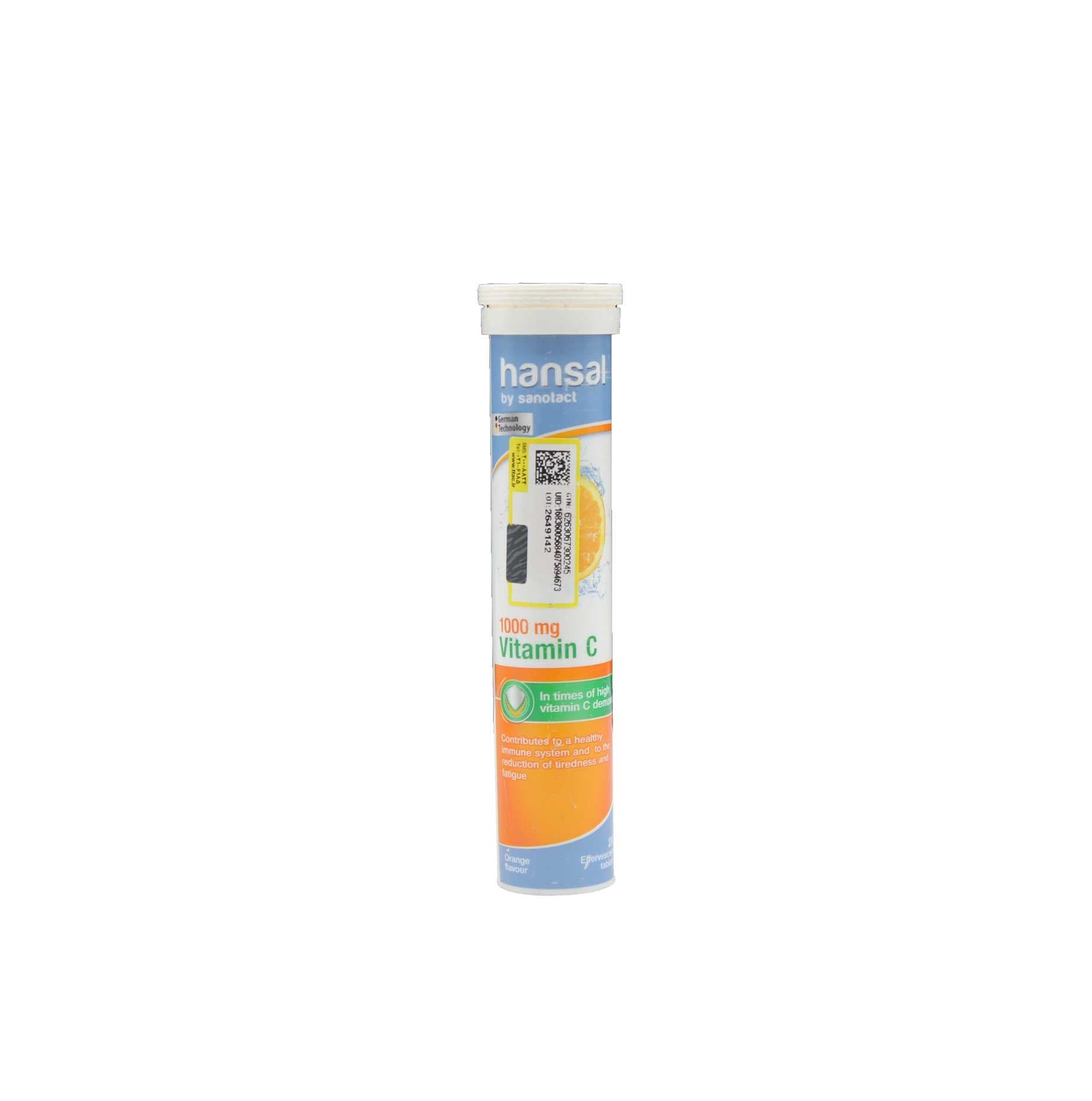 قرص جوشان ویتامین سی هانسال | Hansal Vitamin C — تصویر ۳