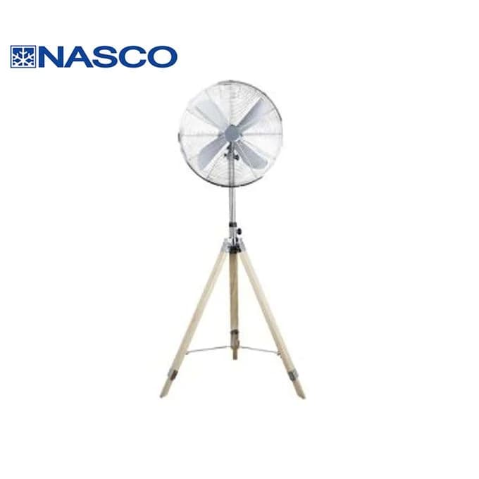 VENTILATUER NASCO A PIED 16′-COULEUR BOIS ET NOIR-5HELICES-3VITESSES-50W – VENT_FD-40MD/BOIS