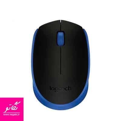 ماوس لاجیتک وایرلس M171 آبی مشکی