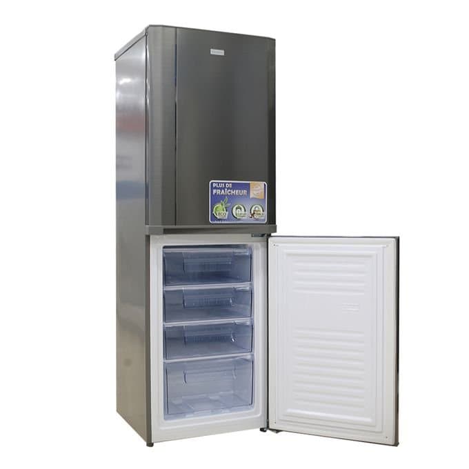 Nasco Réfrigérateur Combiné -4 tiroirs – NASD2-2-29 / SNASD2-29 – 239 Litres – Gris/Blanc — تصویر ۲