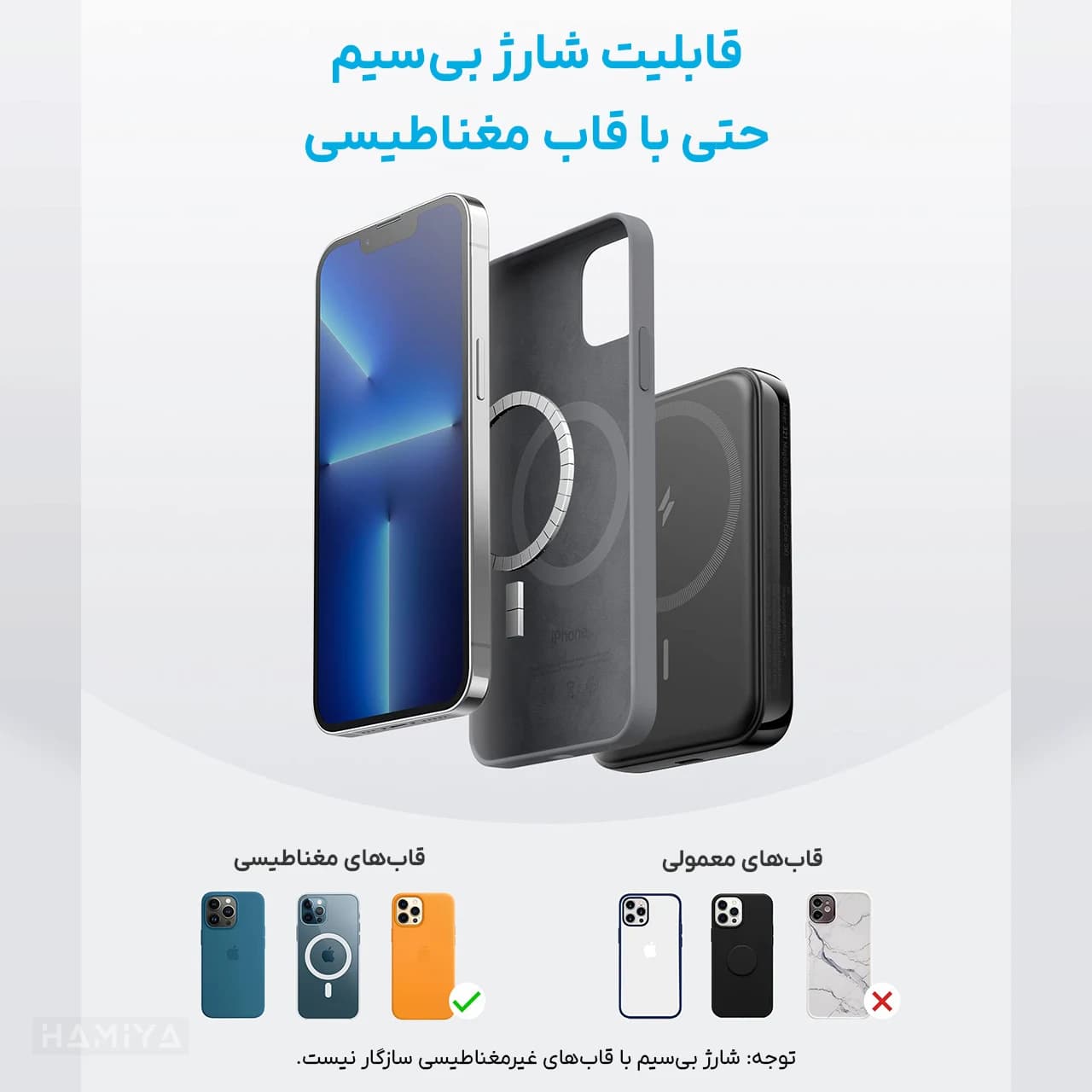 پاوربانک بی‌سیم انکر مدل A1616 با ظرفیت 5000 میلی آمپر ساعت و توان 12 وات — تصویر ۷