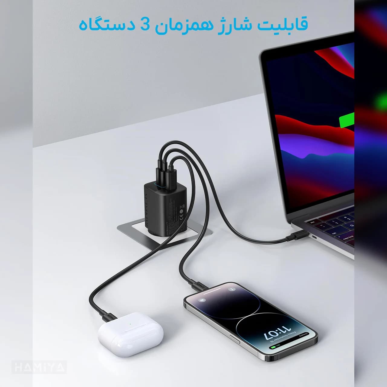 شارژر دیواری انکر مدل A2674 با توان خروجی 67 وات — تصویر ۶