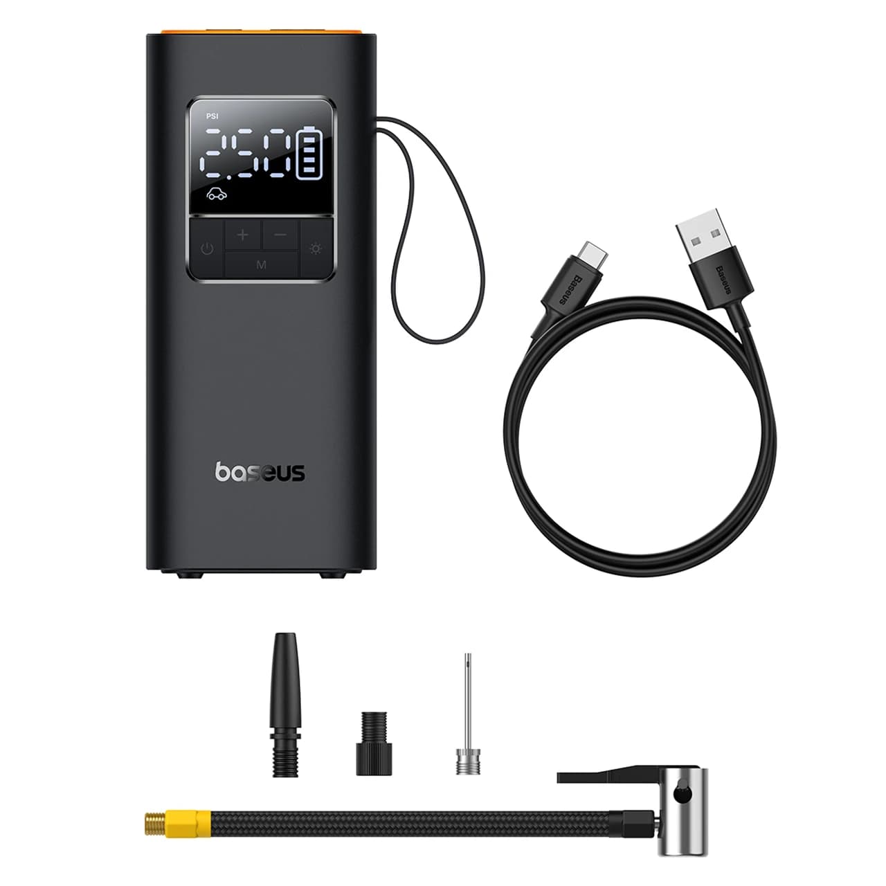 کمپرسور باد شارژی بیسوس مدل BS-CG016 با ظرفیت باتری 4000 میلی‌آمپر — تصویر ۵