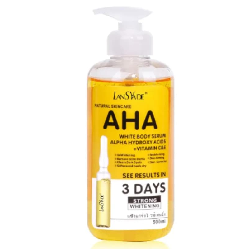 سرم روشن کننده بدن لن ساید مدل AHA ویتامین C حجم 500 میلی لیتر