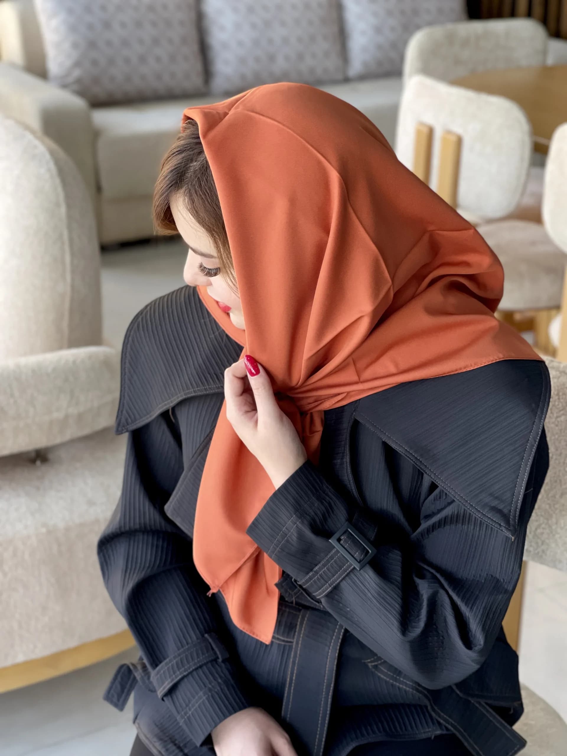 روسری ساتن توییل وارداتی — تصویر ۲