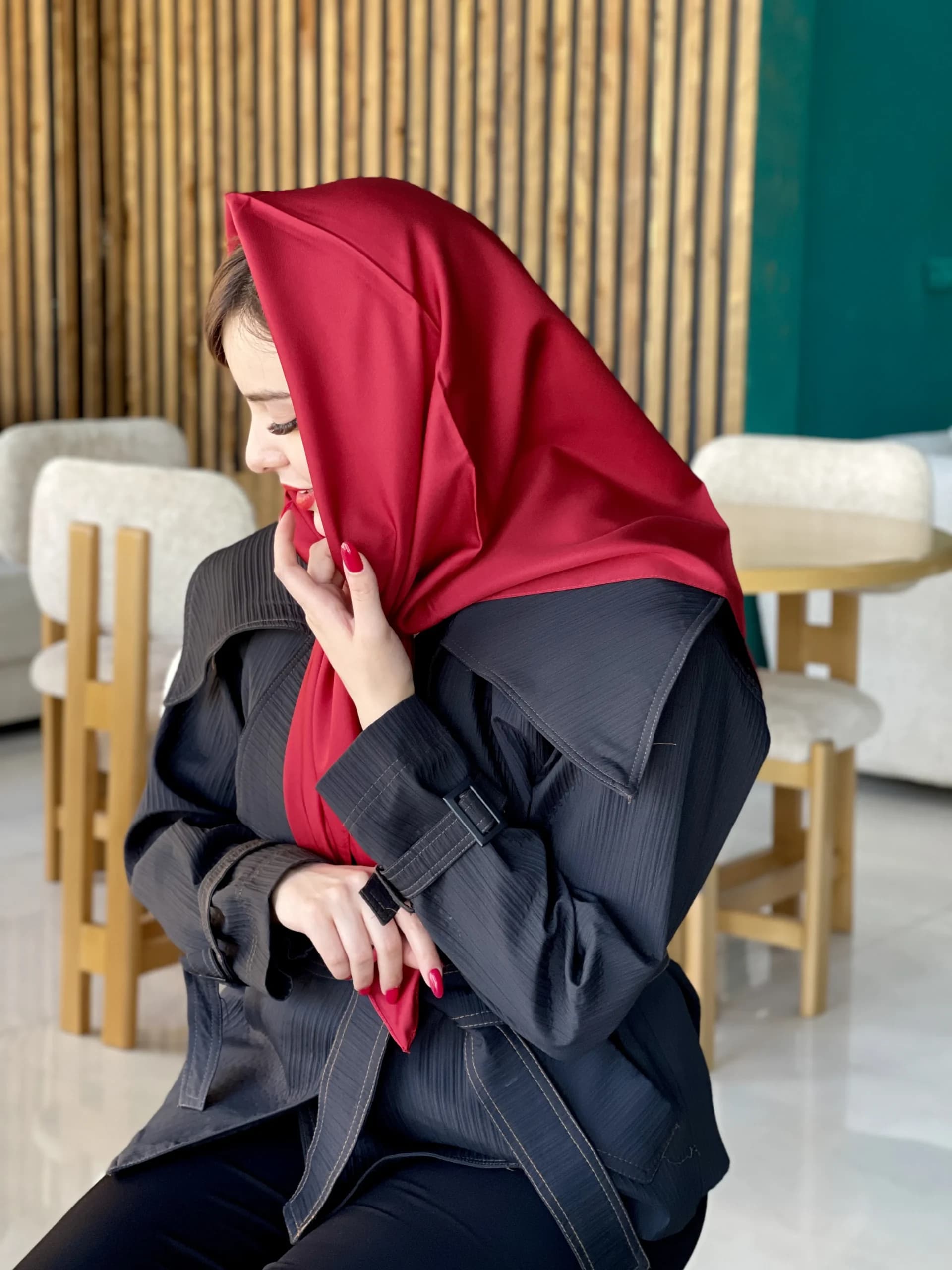 روسری ساتن توییل وارداتی — تصویر ۳