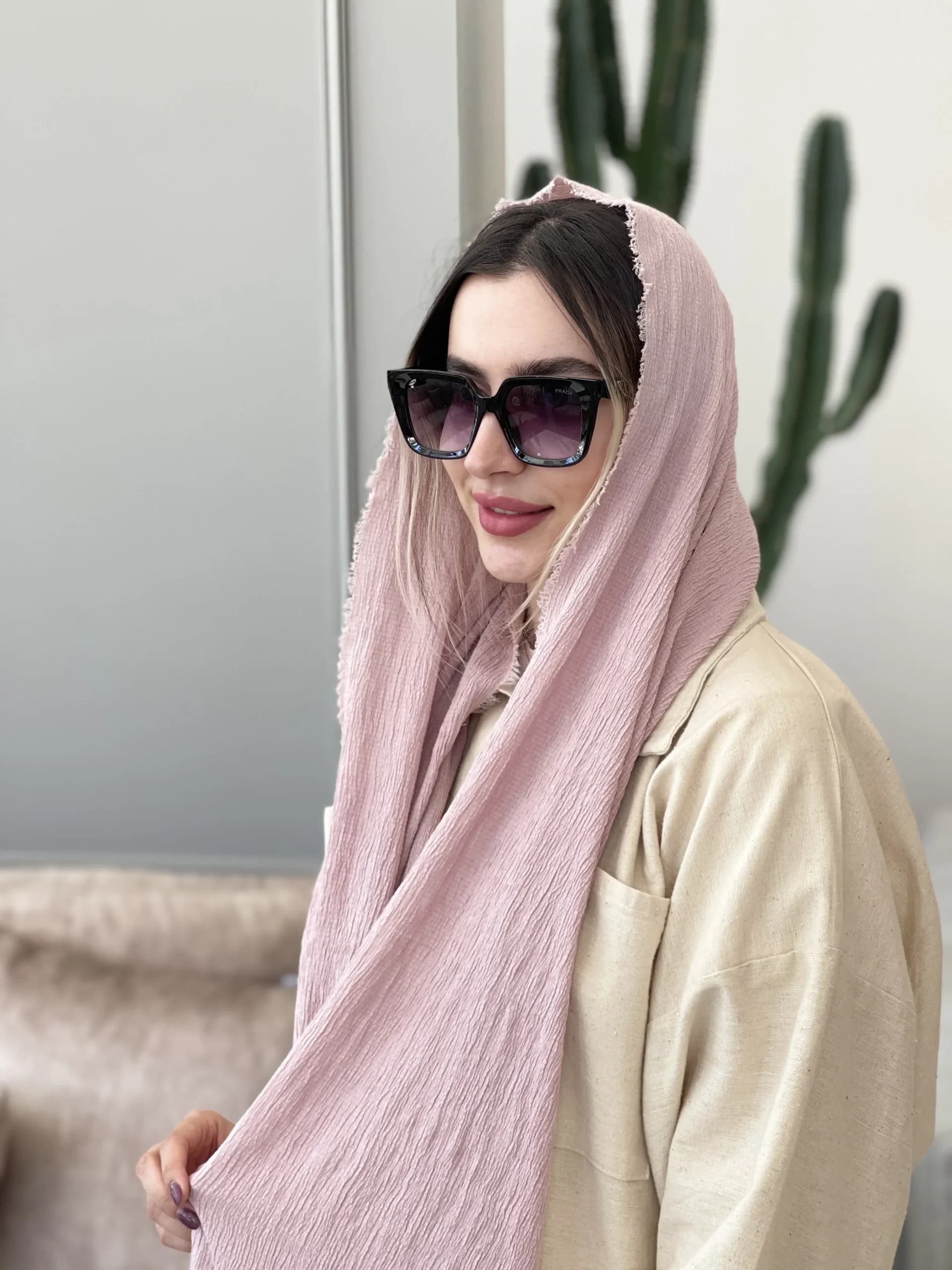 شال کتان حصیری — تصویر ۸