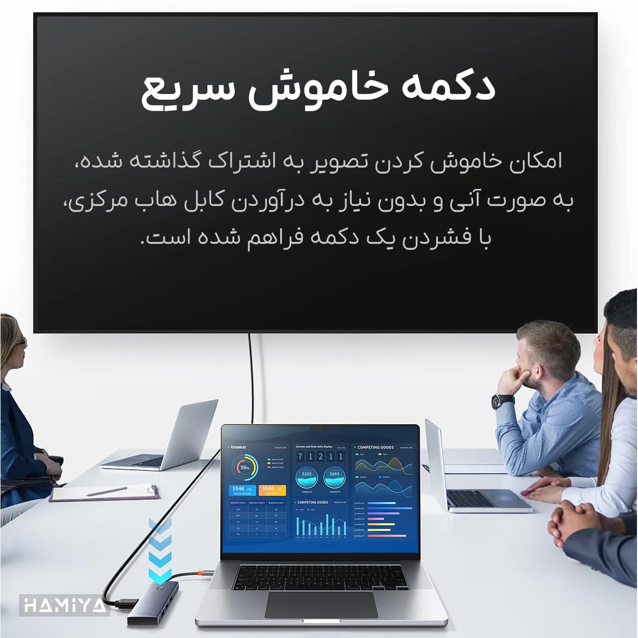 هاب 7 پورت تایپ سی بیسوس مدل BS-OH159 — تصویر ۶