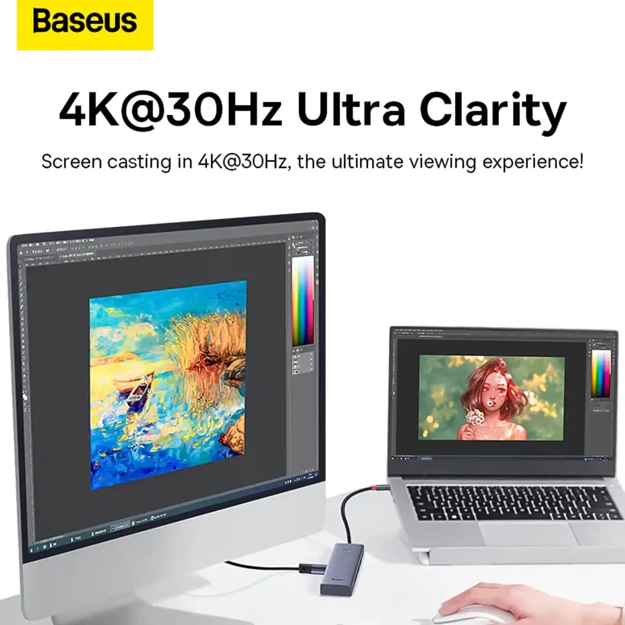 هاب 5 پورت تایپ سی بیسوس مدل BS-OH150 — تصویر ۵