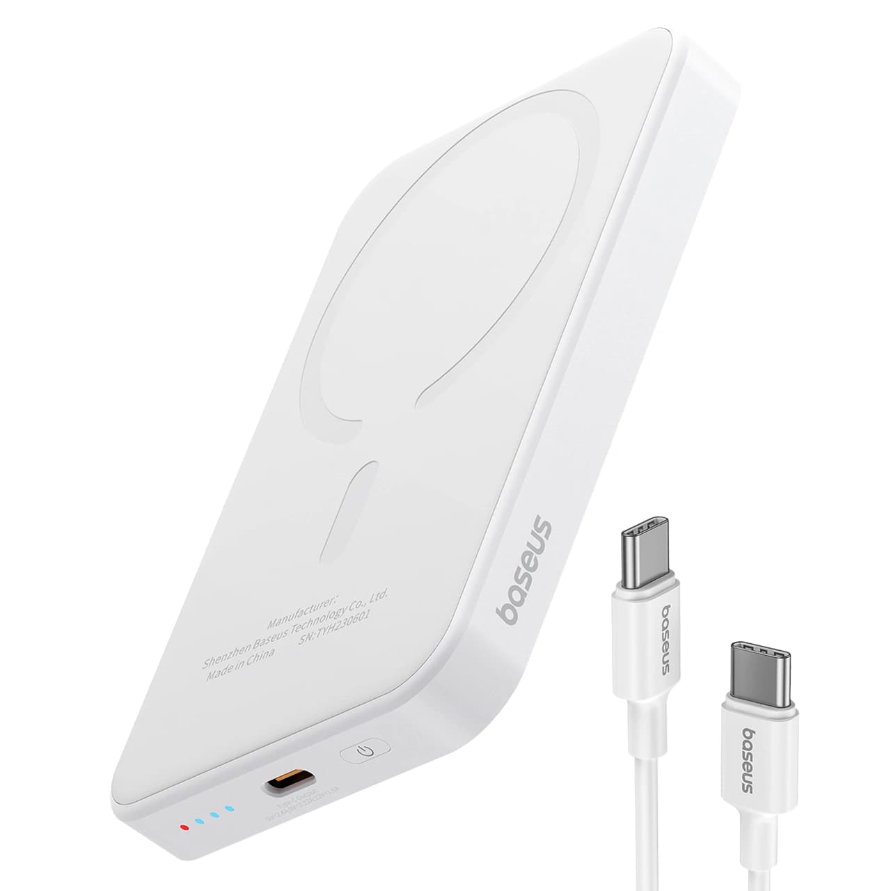 پاوربانک وایرلس بیسوس مدل PPCXM05 با ظرفیت 5000 میلی آمپر ساعت و توان 20 وات — تصویر ۴