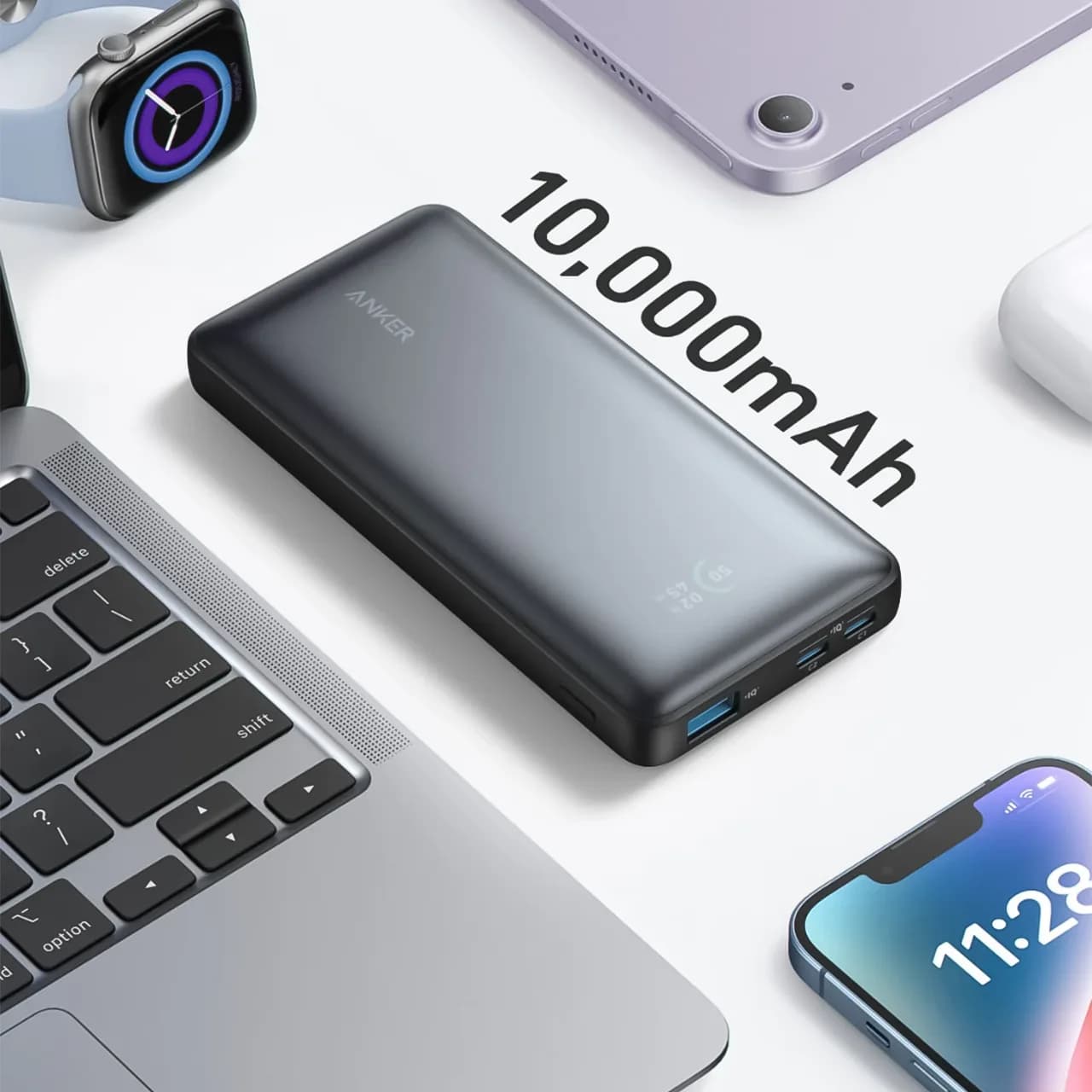 پاوربانک انکر مدل A1249 با ظرفیت 10000 میلی آمپر ساعت و توان 25 وات — تصویر ۷