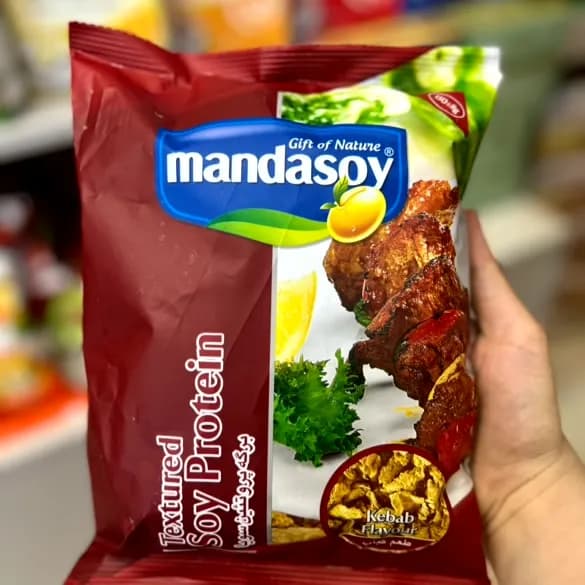 برگه پروتئین سویا با طعم کباب مانداسوی — تصویر ۲