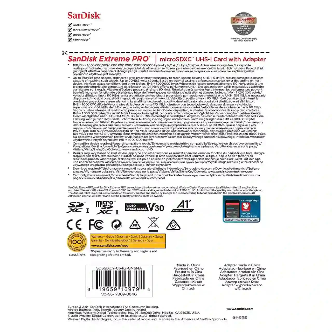 کارت حافظه MicroSD سن دیسک مدل Extreme PRO ظرفیت 64 گیگابایت 200MB/s — تصویر ۷