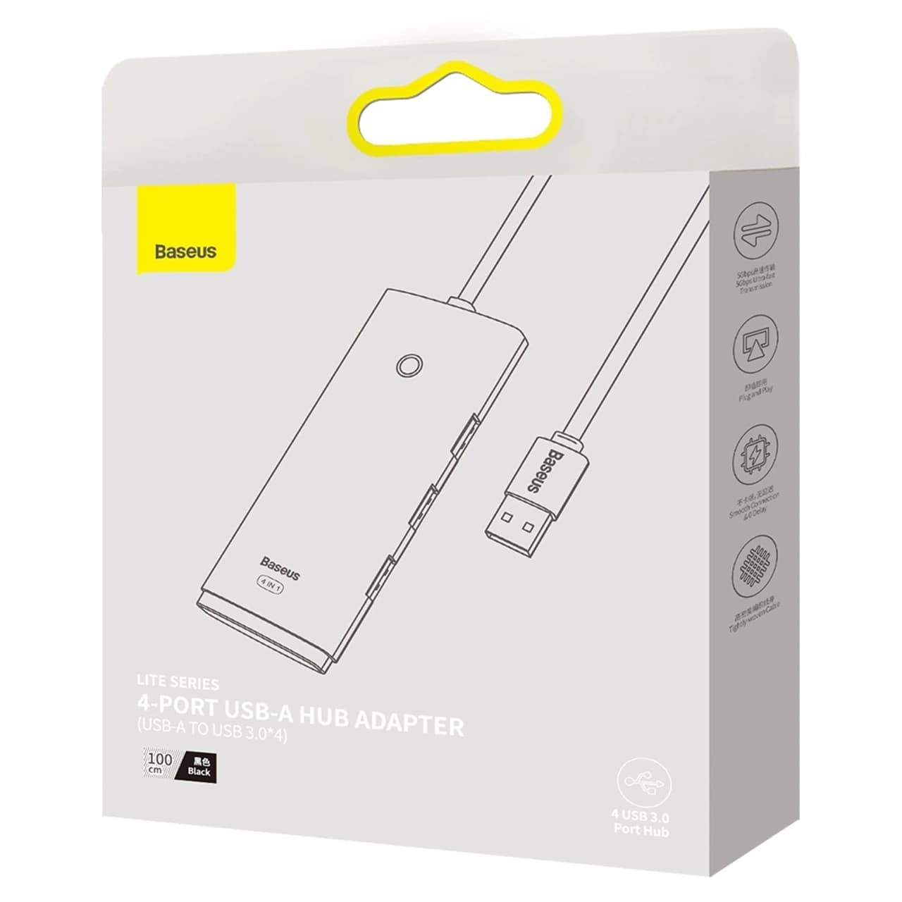 هاب 4 پورت USB 3.0 بیسوس مدل WKQX030101 — تصویر ۷