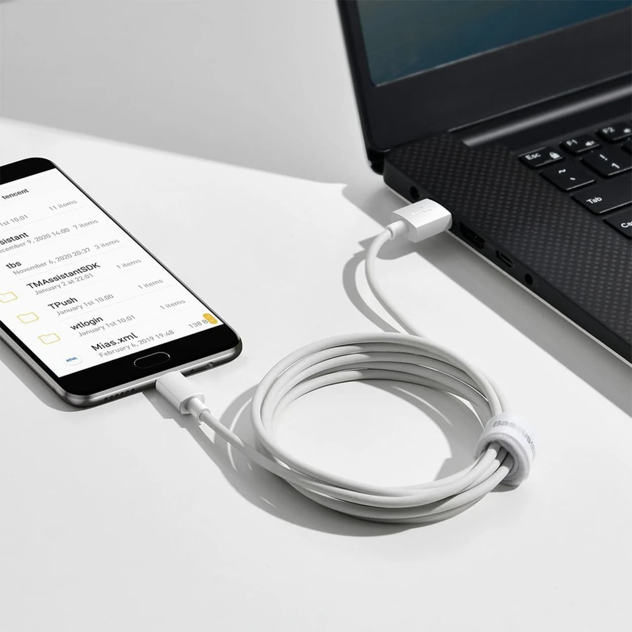 کابل تبدیل USB به microUSB بیسوس مدل TZCAMZJ طول 1.5 متر بسته 2 عددی — تصویر ۴