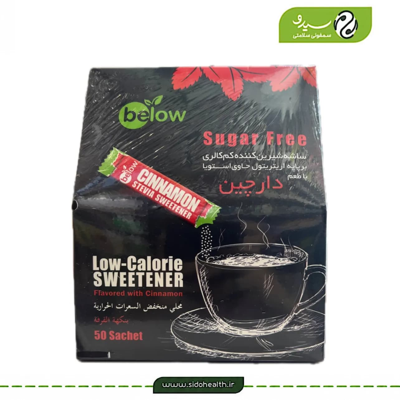 ساشه شیرین کننده نوشیدنی با طعم دارچین