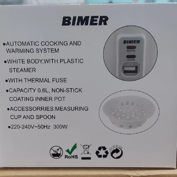 پلوپز و بخارپز دو نفره بیمر مدل BM-RC60 — تصویر ۳