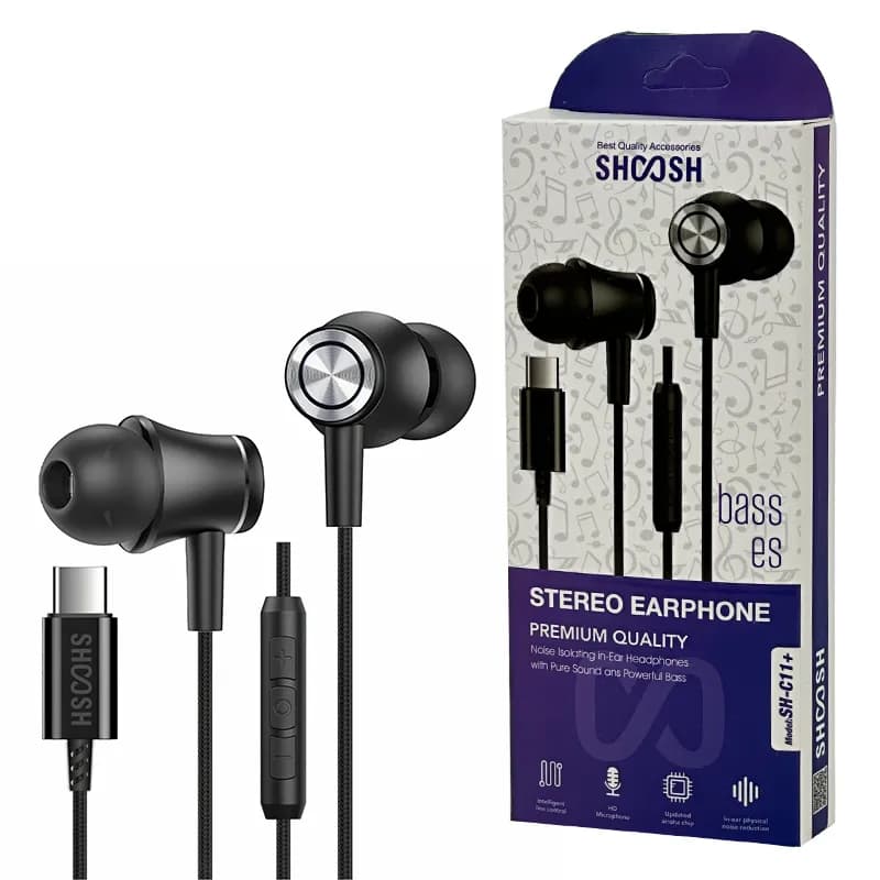 هندزفری سیمی مگنتی Type-c مدل +SH-C11 از برند SHOOSH