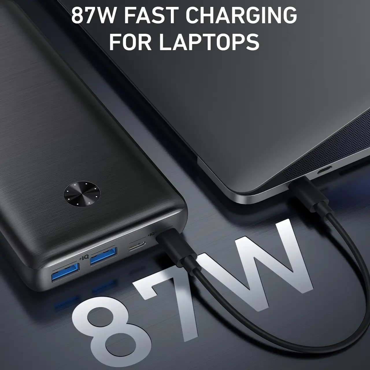 پاوربانک انکر مدل A1291 با ظرفیت 26000 میلی آمپر ساعت و توان 87 وات — تصویر ۷