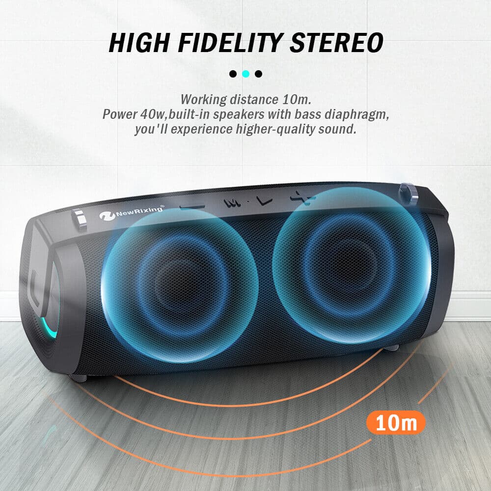 اسپیکر بلوتوثی همراه با میکروفن نیوریکسینگ مدل NEWRIXING nr-6019m — تصویر ۷