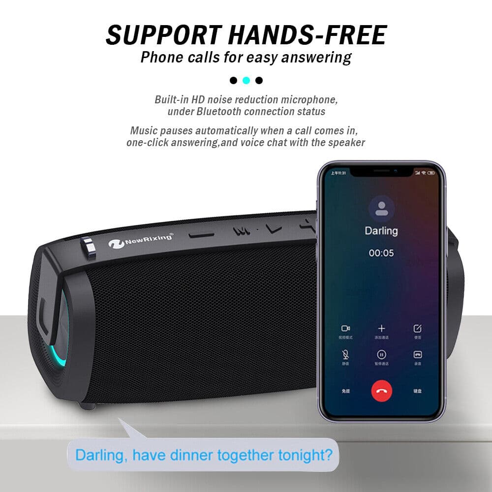 اسپیکر بلوتوثی همراه با میکروفن نیوریکسینگ مدل NEWRIXING nr-6019m — تصویر ۶